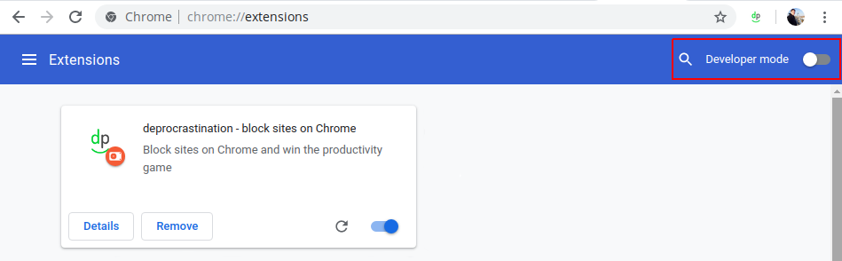 Enable developer mode