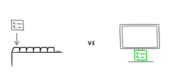 Make a short list and keep it in front of you the whole day