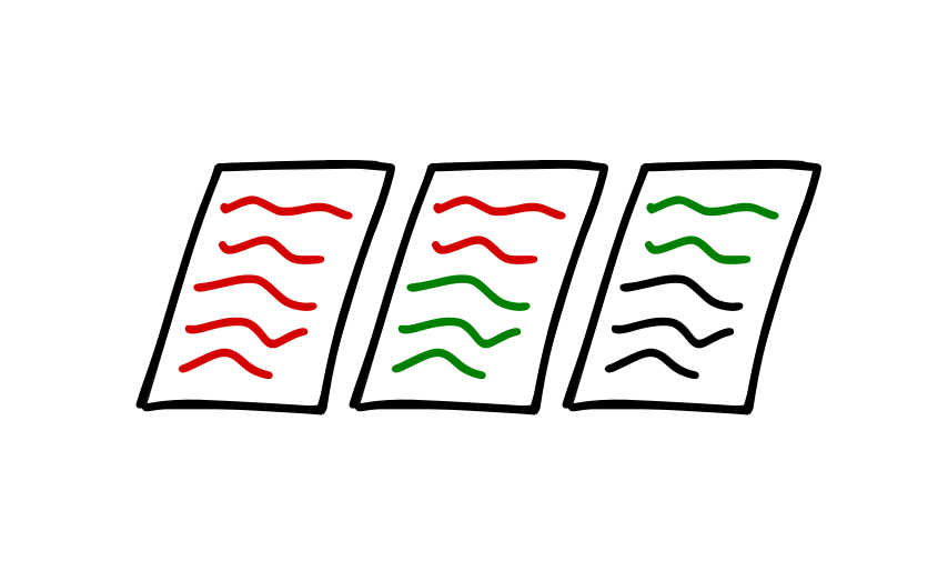 Different ink, different days